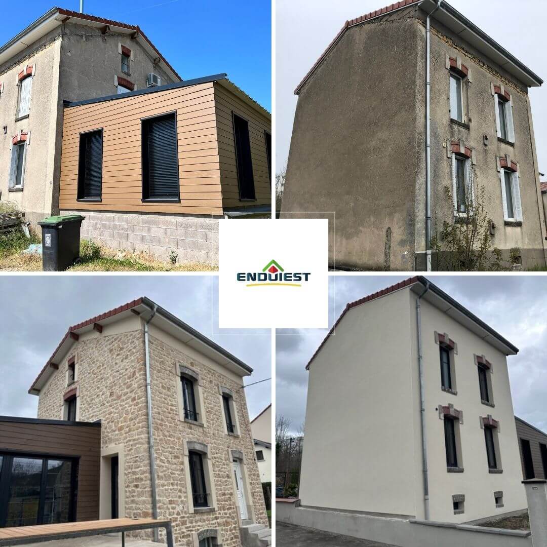 Ravalement de façade avant après