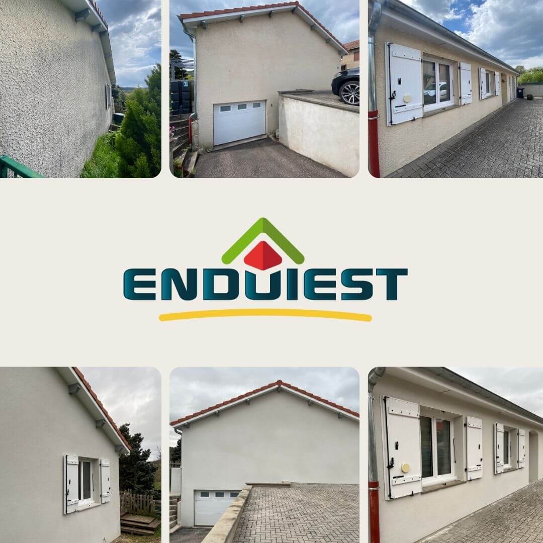 Décrépissage complet avec enduit finition grattée en Lorraine